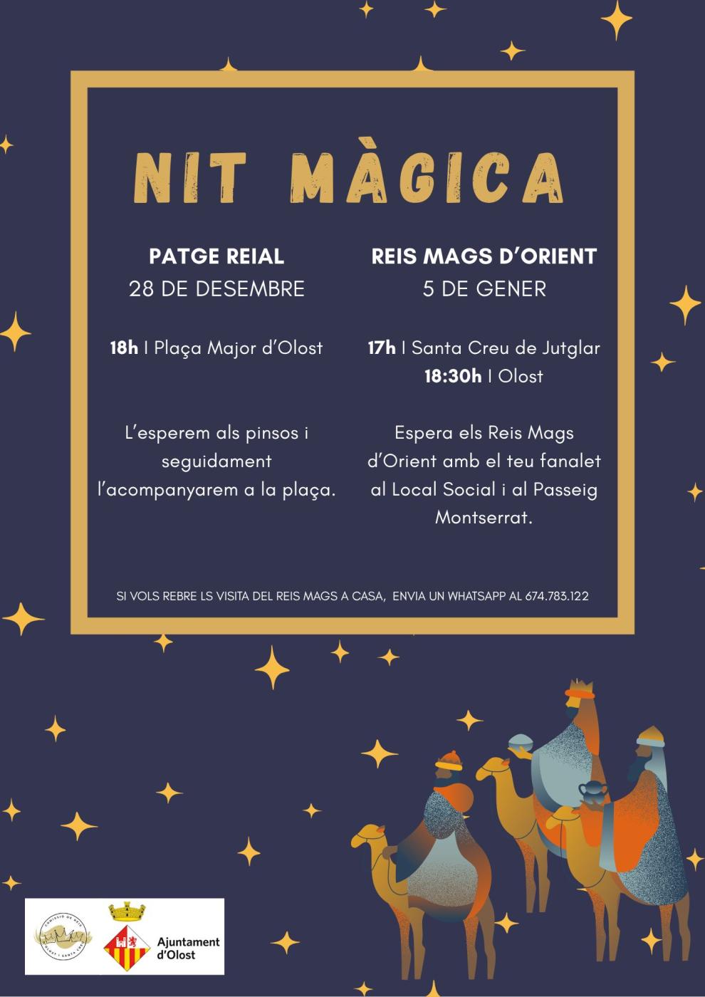 Visita del Patge Reial i Nit de Reis a Olost i a Santa Creu de Jutglar
